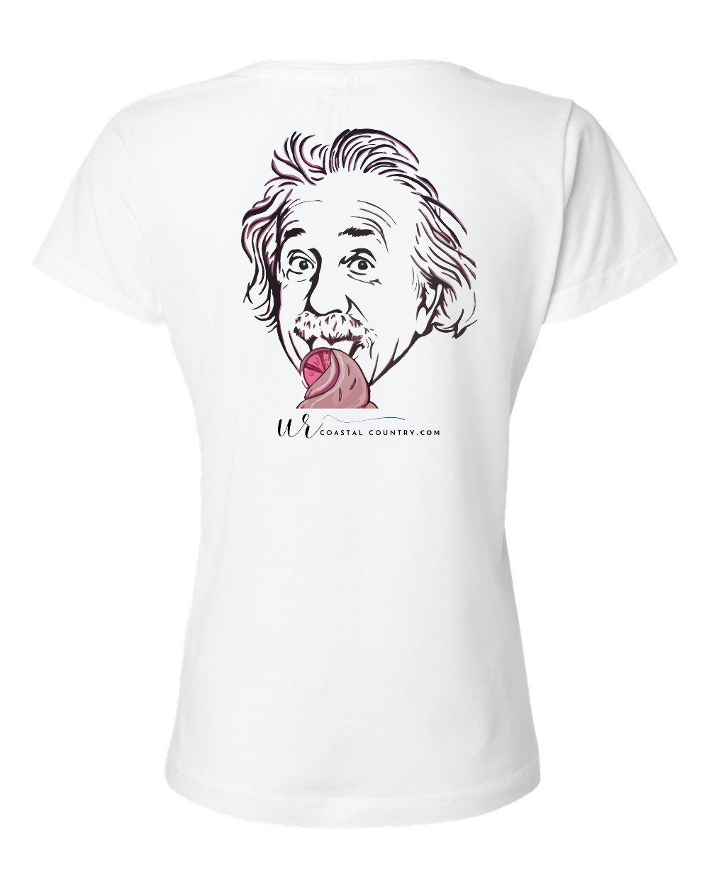 Frosty's Albert Einstein Women's V-Neck T-Shirt (Click to see more colors)
